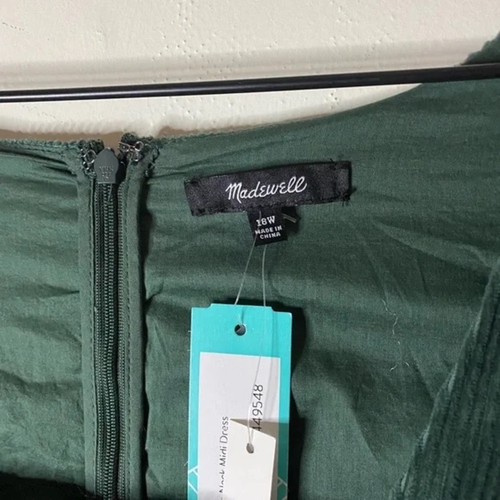 Madewell Plus Aidy Corduroy Square Neck Tiered Dress - Picture 11 of 13
